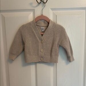 GAP Tan Knit Baby Cardigan
